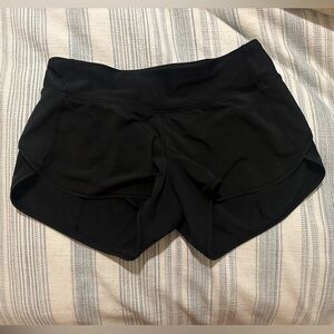 Black Lululemon speed up shorts
